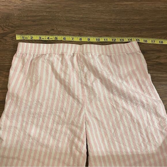 Victoria’s Secret Striped Long Sleeve Pants Pajama Set Pink White Silver Medium - Picture 14 of 15
